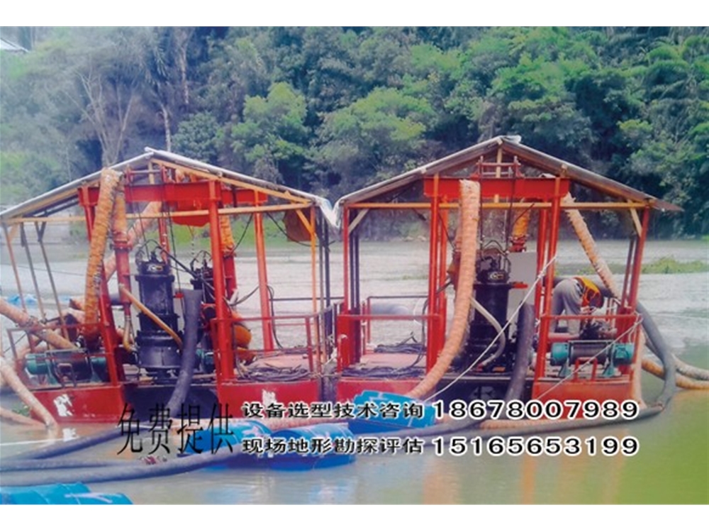 潛水泵式抽沙機工作現場